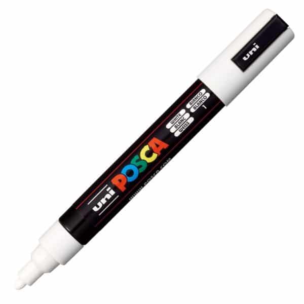 POSCA MARCADOR  PC-5M NO PERMANENTE PUNTA FORMA DE BALA 1,8 - 2,5 MM BLANCO