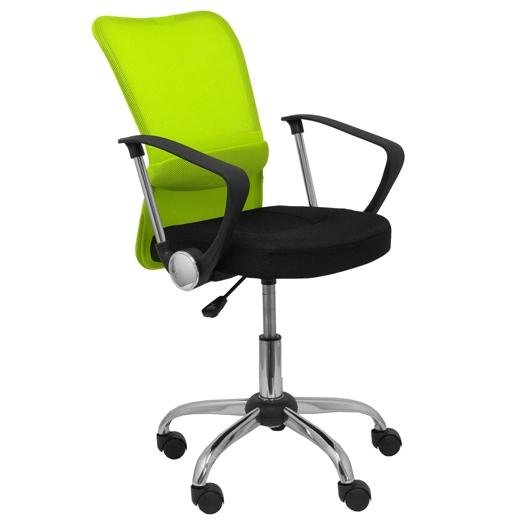 PIQUERAS Y CRESPO SILLA INFANTIL OPERATIVA CARDENETE REGULABLE BRAZOS/F MALLA VERDE ASIENTO NEGRO