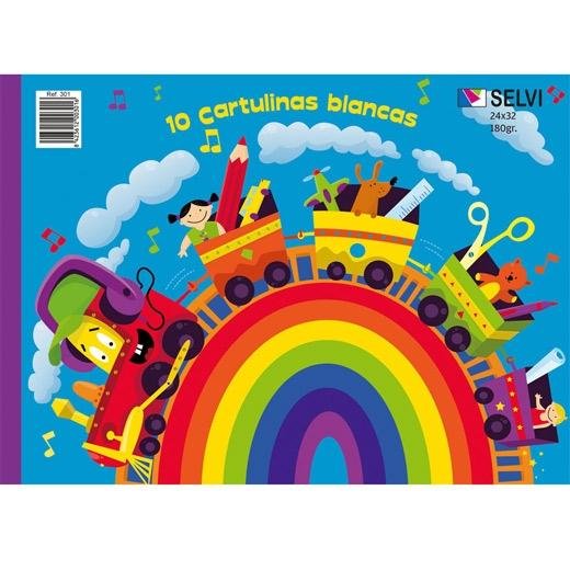 SELVI CUADERNO PARA MANUALIDADES CON 10 CARTULINAS 24X32CM 180GR BLANCO