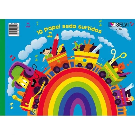SELVI BLOC DE MANUALIDADES PAPEL SEDA 10 32X24CM COLORES SURTIDOS