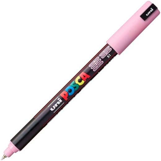 POSCA MARCADOR  PC-1MR NO PERMANENTE PUNTA EXTRAFINA 0.7MM  ROSA CLARO