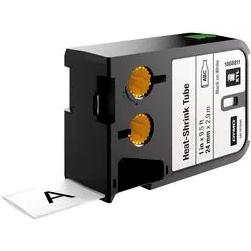 DYMO RHINO TUBO TERMORRETRACTIL NEGRO SOBRE BLANCO 24MM