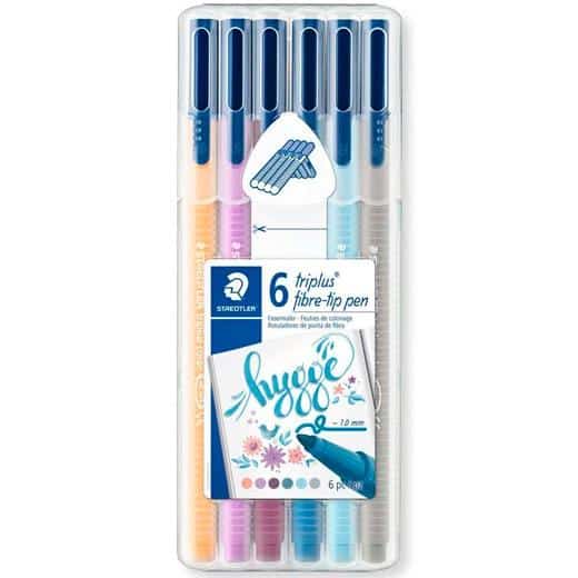 STAEDTLER ROTULADOR TRIPLUS COLOR 323 C/SURTIDOS SUAVES ESTUCHE 6U