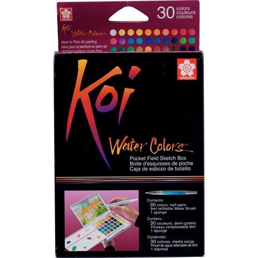 TALENS SAKURA ACUARELAS KOI WATER COLORS SKETCH BOX DE 30 C/SURTIDOS