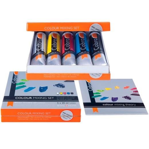 TALENS COBRA SET DE PINTURAS AL ÓLEO 5 TUBOS DE 20ML COLORES DE MEZCLA SURTIDOS
