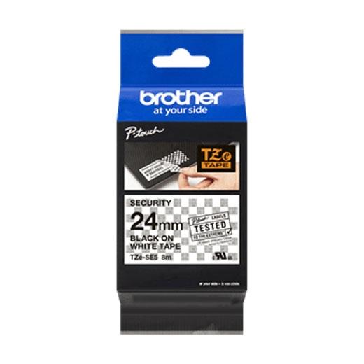 BROTHER CINTA ROTULADORA LAMINADA DE SEGURIDAD TEXTO NEGRO SOBRE BLANCO - 24MMX8M