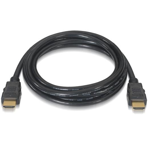 AISENS CABLE HDMI V2.0 PREMIUM ALTA VELOCIDAD HEC 4K@60HZ 18GBPS A/M - A/M NEGRO 2,0M