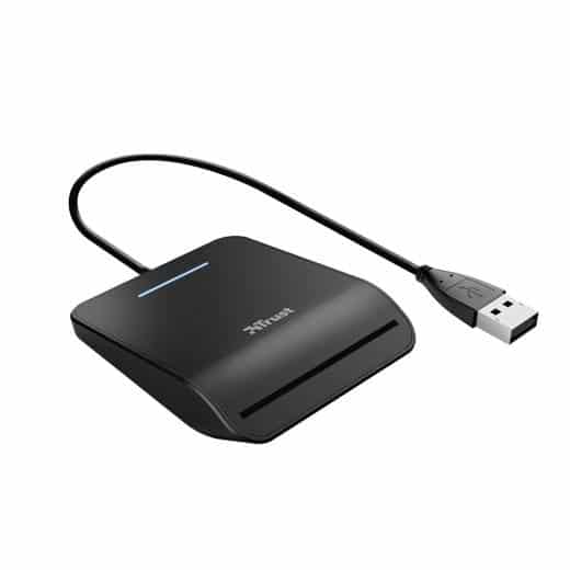 TRUST LECTOR DE TARJETAS EXTERNO DNI COMPATIBLE CON DNIE Y SMARTCARDS  USB 2.0  NEGRO