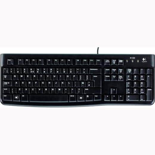 LOGITECH TECLADO K120 CABLE USB QWERTY ESPAÑOL NEGRO