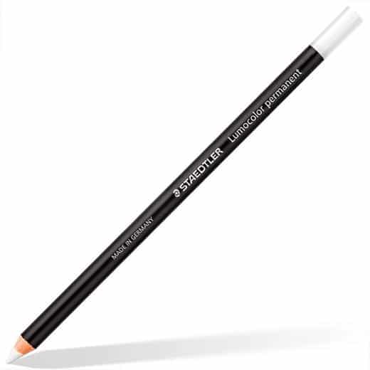 STAEDTLER MARCADOR PERMANENTE EN SECO LUMOCOLOR GLASOCHROM BLANCO