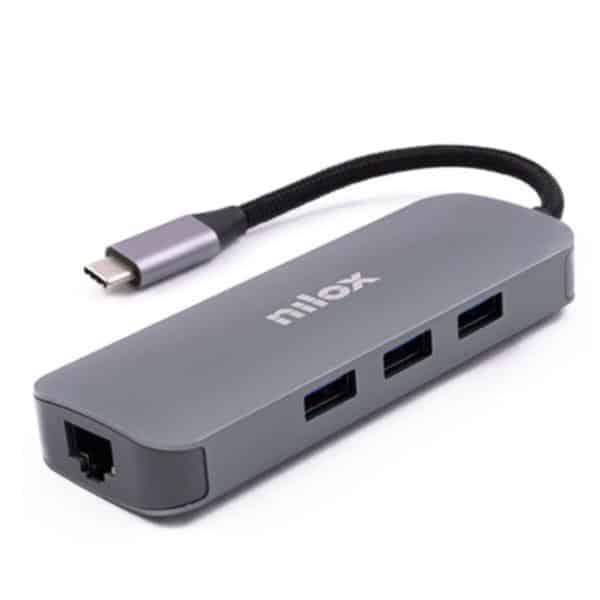 NILOX DOCK STATION USB-C: 3XUSB 3.0, 2XHDMI, VGA, USB-C, RJ45