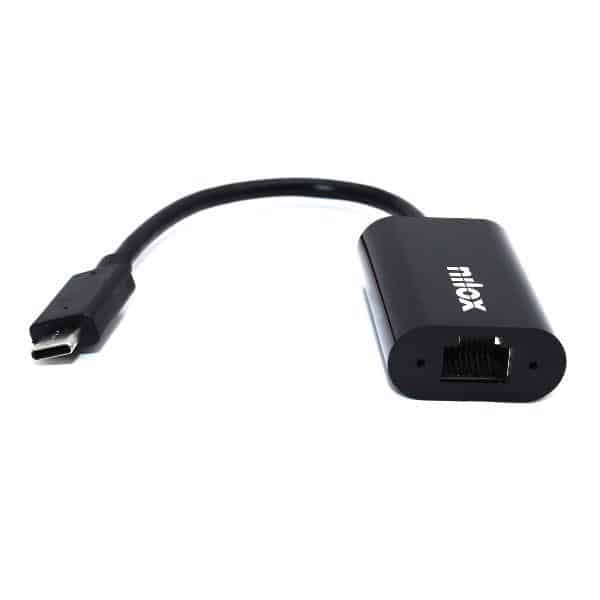 NILOX CABLE ADAPTADOR USB C  A RJ45 M/H NEGRO