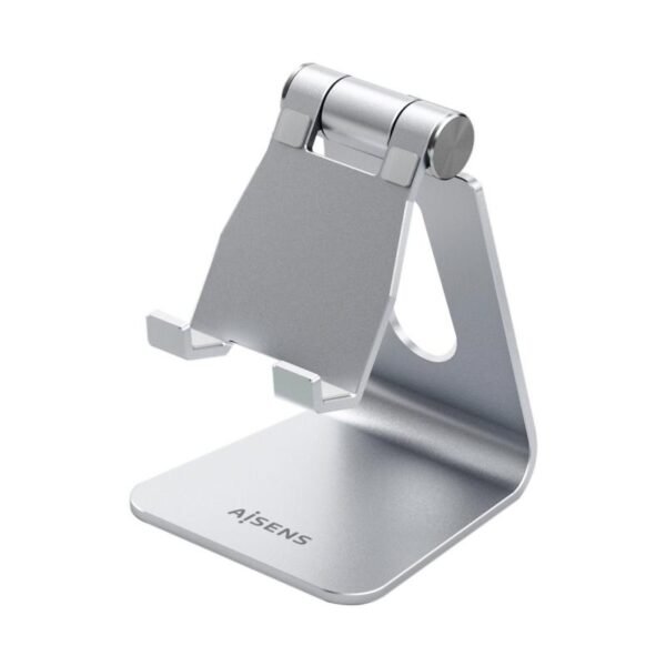 AISENS SOPORTE DE SOBREMESA M AJUSTABLE 1 PIVOTE PARA TABLET/MOVIL PLATA