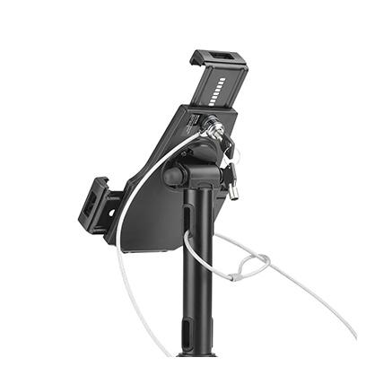 AISENS SOPORTE DE SOBREMESA ANTIROBO / PARED AJUSTABLE (1 PIVOTE) PARA TABLET, NEGRO
