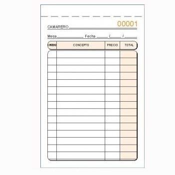 TALONARIO CAMAREROS ESPECIAL BOLSILLO ORIGINAL SOLO NUMERADO