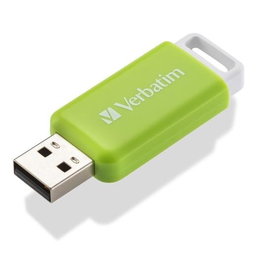 VERBATIM PENDRIVE V DATABAR 32GB HI-SPEED RETRÁCTIL USB 2.0 VERDE