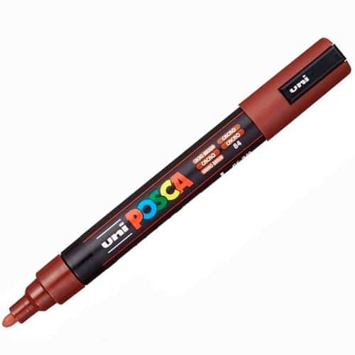 POSCA MARCADOR  PC-5M NO PERMANENTE PUNTA FORMA DE BALA 1,8 - 2,5 MM MARRON CACAO