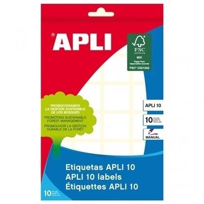 APLI ETIQUETAS ADHESIVAS 8X20MM ESCRITURA MANUAL C/ROMOS 70 X 10H BLANCO