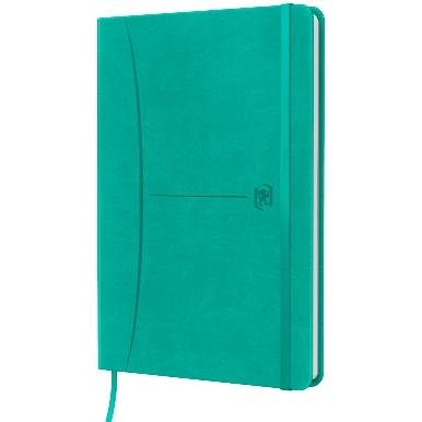 OXFORD CUADERNO COSIDO SIGNATURE 104H A5 DOTS 5X5 CIERRE C/GOMA TAPA EXTRADURA TURQUESA