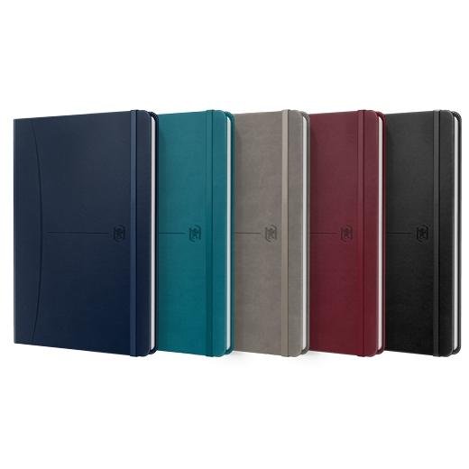 OXFORD CUADERNO COSIDO SIGNATURE 80H A5 LISO CIERRE C/GOMA TAPA EXTRADURA C/SURTIDOS CLÁSICO