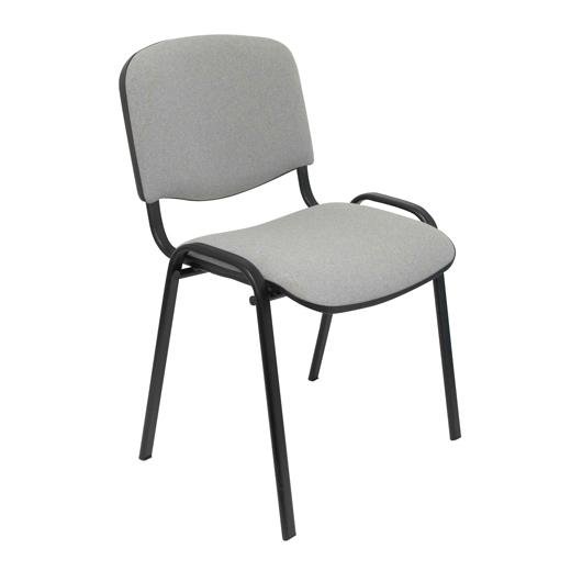 PIQUERAS Y CRESPO SILLA FIJA APILABLE ISO TAPIZADA ARAN GRIS CLARO - PACK DE 4