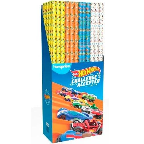 EUROPRICE ROLLO DE PAPEL DE REGALO ROLLO 70CM X 2M HOT WHEELS