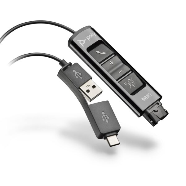 HP POLY ADAPTADOR PARA AURICULARES DA75 QD A PC, PUERTO USB