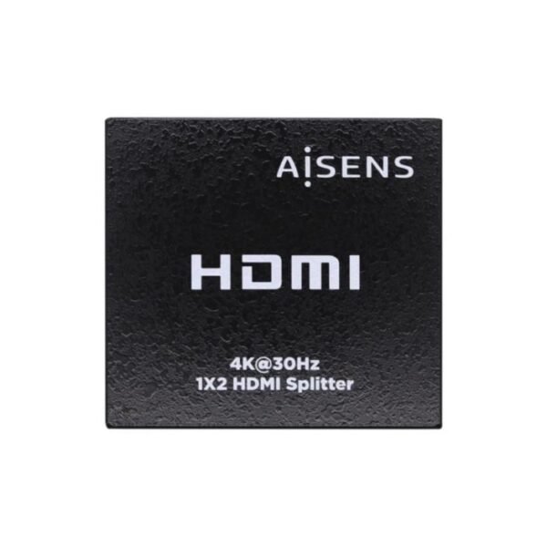 AISENS DUPLICADOR HDMI 4K@30HZ 1X2 CON ALIMENCIÓN NEGRO