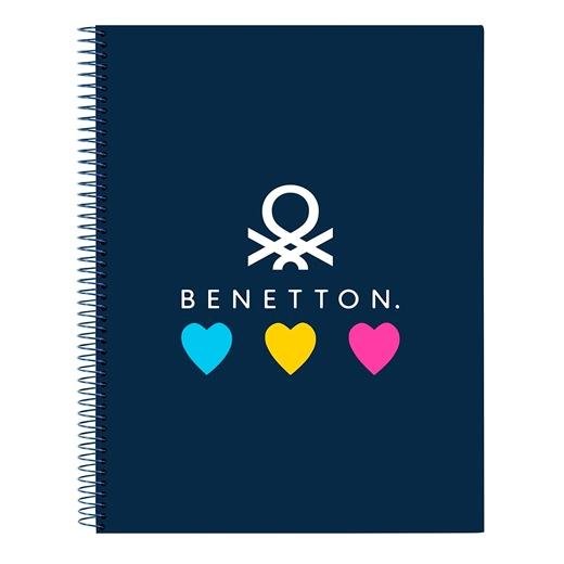 SAFTA BLOC A4 MICRO 120H 5X5 T/DURAS FORRADAS BENETTON "LOVE"