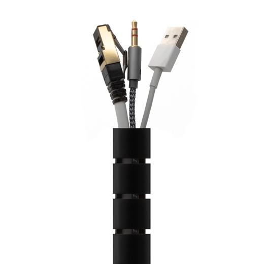 AISENS ORGANIZADOR DE CABLE EN ESPIRAL 25MM NEGRO 3,0 M