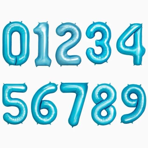 OH YEAH GLOBO POLIAMIDA Nº8 100CM AZUL PASTEL