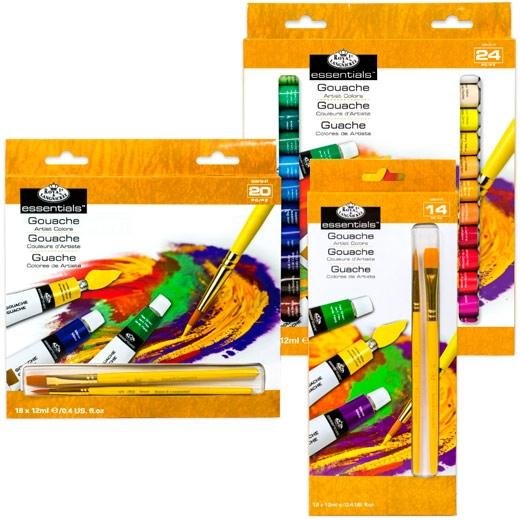 ROYAL LANGNICKEL SET DE 12 COLORES DE GOUACHE TUBO 12ML SURTIDOS