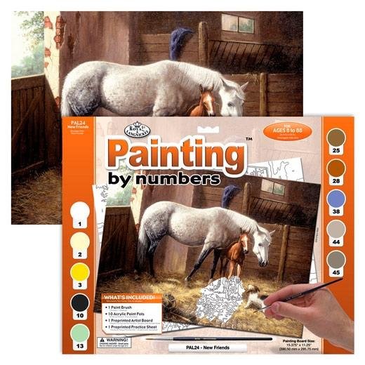 ROYAL LANGNICKEL PINTURA POR NÚMEROS ADULTOS LG "NUEVOS AMIGOS"