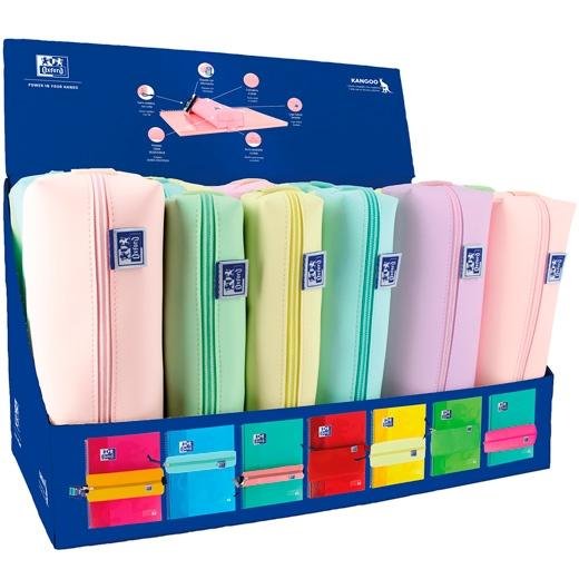 OXFORD ESTUCHES LIVE&GO RECTANGULAR MEDIANO/CUADRADO PEQUEÑO/CUADRADO GRANDE EXPOSITOR DE 22 C/SURTIDOS