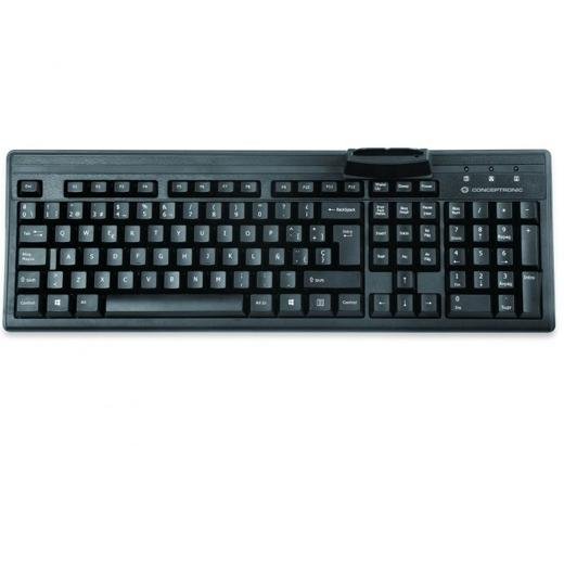 CONCEPTRONIC TECLADO USB CON LECTOR DNI COMPATIBLE DNI 3.0 Y TARJETA SANITARIA