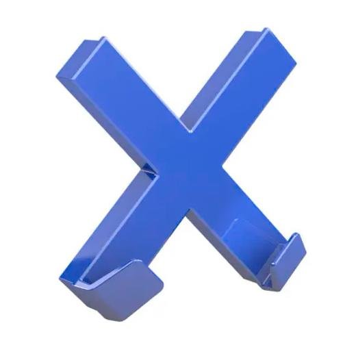 NOVUS DAHLE 95550 IMÁN MEGA MAGNET CRUZ XL 9X9CM C/GANCHOS AZUL
