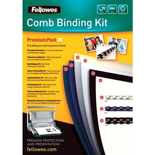 FELLOWES KIT DE ENCUADERNACIÓN PREMIUM 20 DOCUMENTOS
