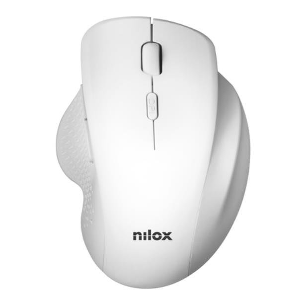 NILOX RATÓN  INALÁMBRICO PROFESIONAL 800/1200/3200 DPI ERGONÓMICO DIESTRO BLANCO