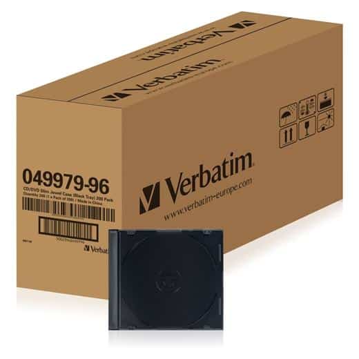VERBATIM FUNDA DVD EXTRAFINO NEGRO CAJA 200 UD