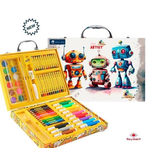 ROYMART SET ART STUDIO MALETÍN 68 PIEZAS THREE ROBOTS C/SURTIDOS