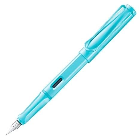 LAMY PLUMA ESTILOGRÁFICA SAFARI PLÁSTICO ASA MANGO ERGONÓMICO CARTUCHO TINTA AZUL PUNTA M AQUA