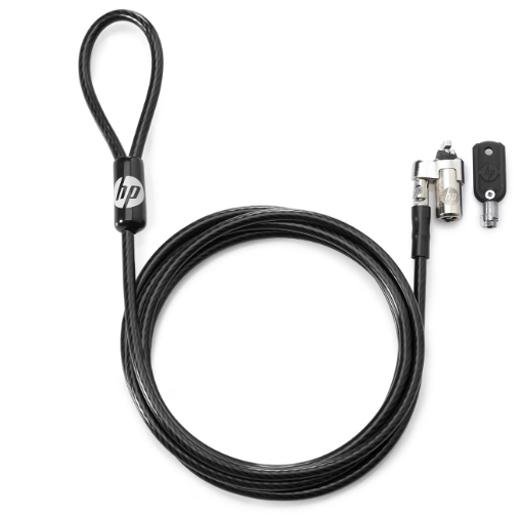 HP CABLE DE SEGURIDAD CON LLAVE PARA PORTÁTIL DE 10MM NEGRO