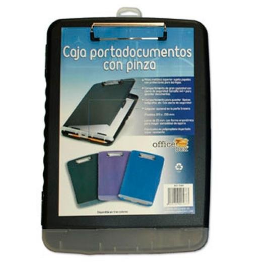 OFFICE BOX CAJA PORTADOCUMENTOS CON PINZA NEGRO