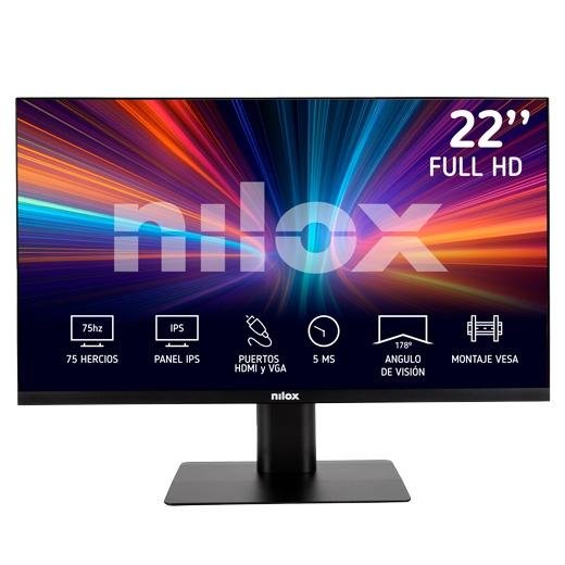 NILOX MONITOR DESKTOP 22", FHD, VA, 75HZ 16:9 HDMI/VGA
