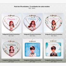 OLI IN LOVE COLGANTES BISUTERÍA COLECCIÓN COMUNION PACK 18 UNIDADES SURTIDOS