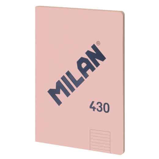 MILAN LIBRETA ENCOLADA A4 48H PAPEL 95GR PAUTADO 1 LÍNEA 7MM SERIE 1918 ROSA