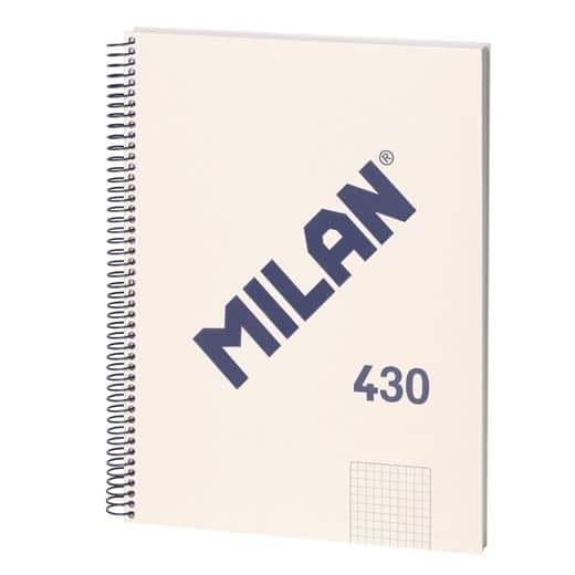 MILAN LIBRETA CON ESPIRAL A4 80H PAPEL 95GR PAUTADO 1 LÍNEA 7MM SERIE 1918 BEIGE