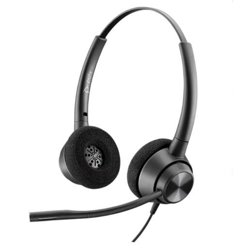HP POLY AURICULARES DE DIADEMA BIAURAL C/ MICRÓFONO QD ENCOREPRO 320 NEGRO