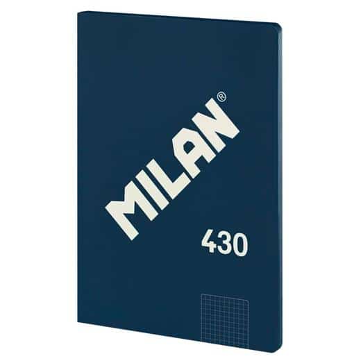 MILAN LIBRETA ENCOLADA A4 48H PAPEL 95GR CUADRICULADO SERIE 1918 AZUL