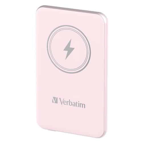 VERBATIM CARGADOR INALAMBRICO POWER BANK 5K MAH 1XUSB-C ROSA